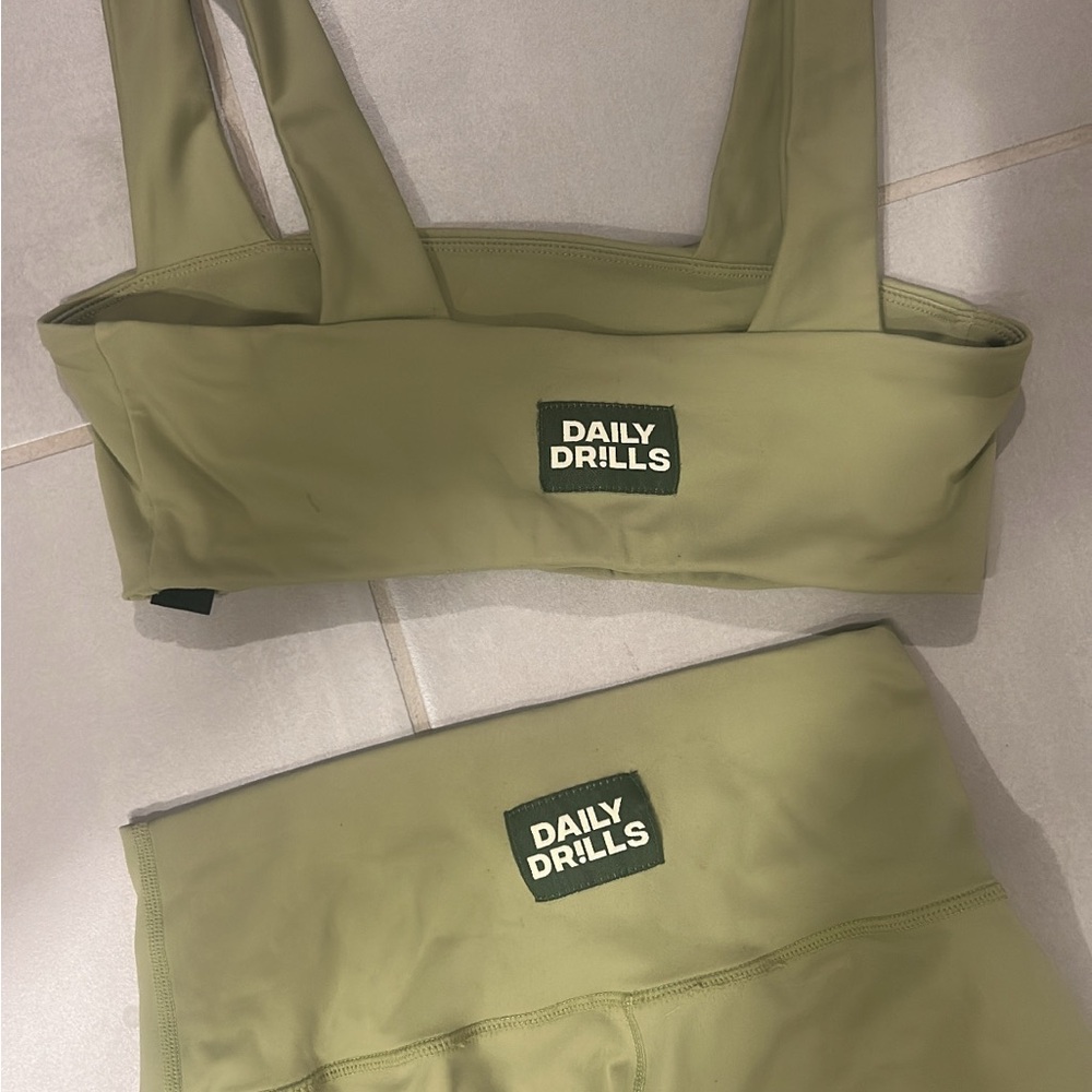 Daily Drills Sage Green Activewear Set